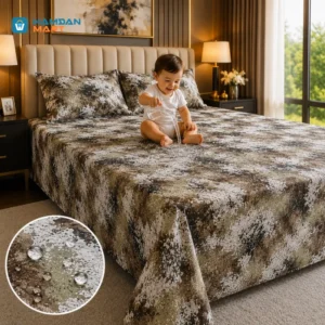 Premium STRATA Waterproof Bedsheet | Super Soft King Size 7*8′ With Standard Pillow Covers